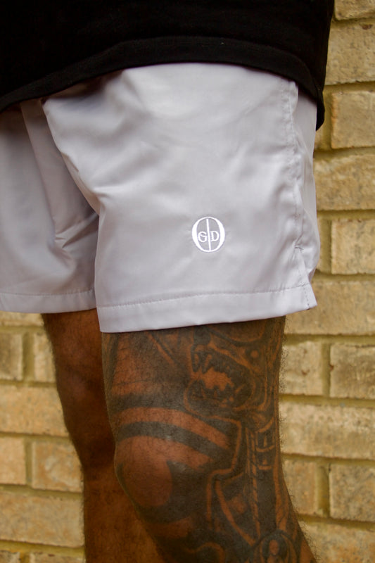 Grey “OGD” Nylon Shorts