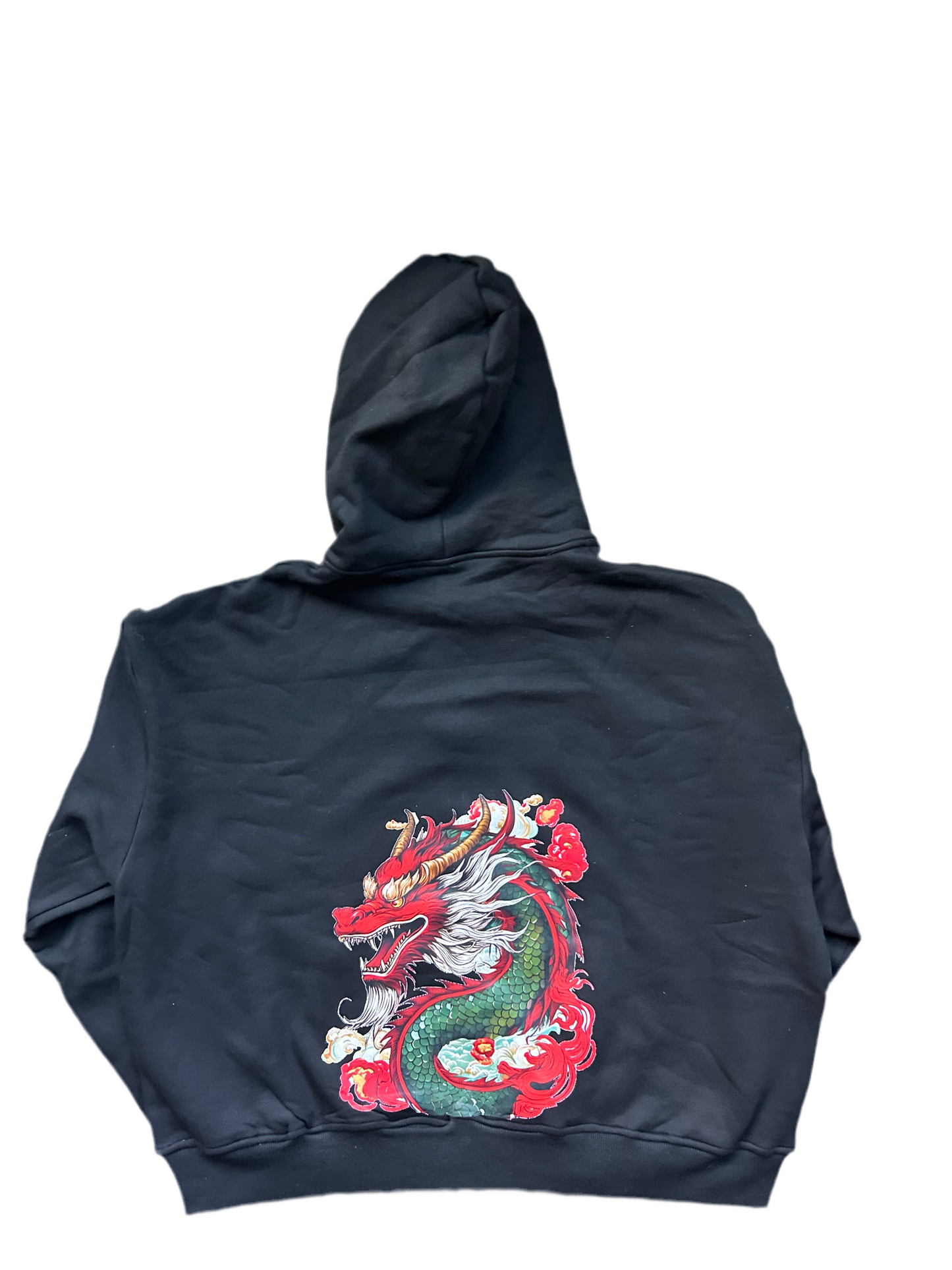Red Organic Dragon Weathered Zip Up